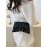 Women's Daily Topstitching Design Metal Chain Flap Shoulder Bag