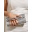Women's Metal Chain Decor Metallic Evening Party Clutch Bag