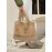 Women's Daily Solid Color Fluffy Fuzzy Furry Faux Fur Large Capacity Top Handle Shoulder Tote Bag