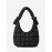 Women's Simple Style Solid Color Wrinkle Textured Quilted Puffer Knot Handle Handbag