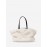 Women's Daily Solid Color Winter Fluffy Fuzzy Furry Faux Fur Large Capacity Shoulder Tote Bag