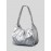 Women's Daily Metallic Solid Color Ruched Design Clouds Style Dumpling Shaped Underarm Shoulder Bag