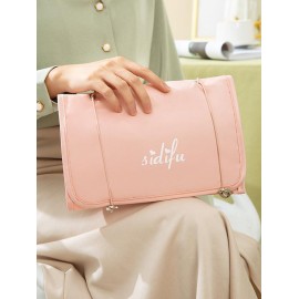 Women's Multi-functions Portable Outdoor Waterproof Letter Heart Print Detachable Travel Cosmetic Bag