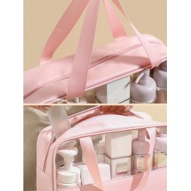 Women's PVC Transparent Clear Makeup Organizer Pouches Travel Toiletry Bag Cosmetic Bag Travel Wash Bag