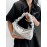 Women's Fashion Daily Y2K Streetwear Solid Color Metallic Shine Sequined Design Ruched Strap Cluthes Style Handbag