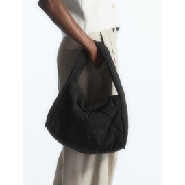 Women's Simple Style Solid Color Argyle Quilted High Capacity Tote Bag