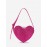 Women's Sweet Valentine's Day Shine Sparkly Rhinestones Decor Knot Design Heart Shape Mini Party Prom Evening Shoulder Bag