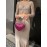 Women's Sweet Valentine's Day Shine Sparkly Rhinestones Decor Knot Design Heart Shape Mini Party Prom Evening Shoulder Bag