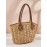Large Capacity Beach Vacation Straw Raffia Tote Bag