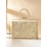Crochet Design Vacation Beach Straw Raffia Shoulder Tote Bag