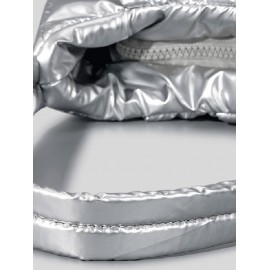 Women's Daily Metallic Solid Color Ruched Design Clouds Style Dumpling Shaped Underarm Shoulder Bag
