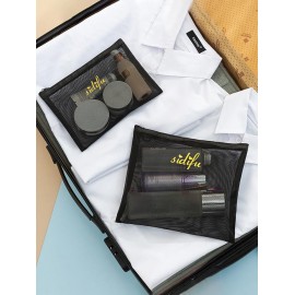 3Pcs High Capacity Portable Travel Mesh Cosmetic Storage Bags