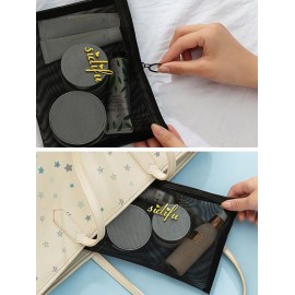 3Pcs High Capacity Portable Travel Mesh Cosmetic Storage Bags